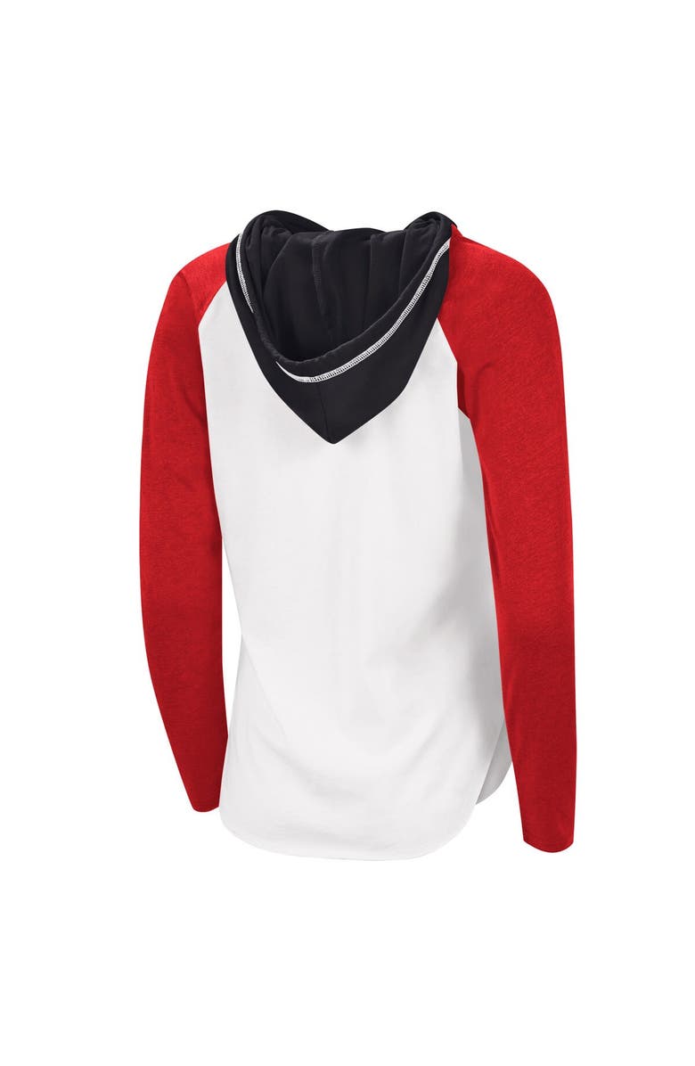 G-III 4HER BY CARL BANKS Women's G-III 4Her by Carl Banks White Chicago Bulls MVP Raglan Hoodie Long Sleeve T-Shirt, Alternate, color, White