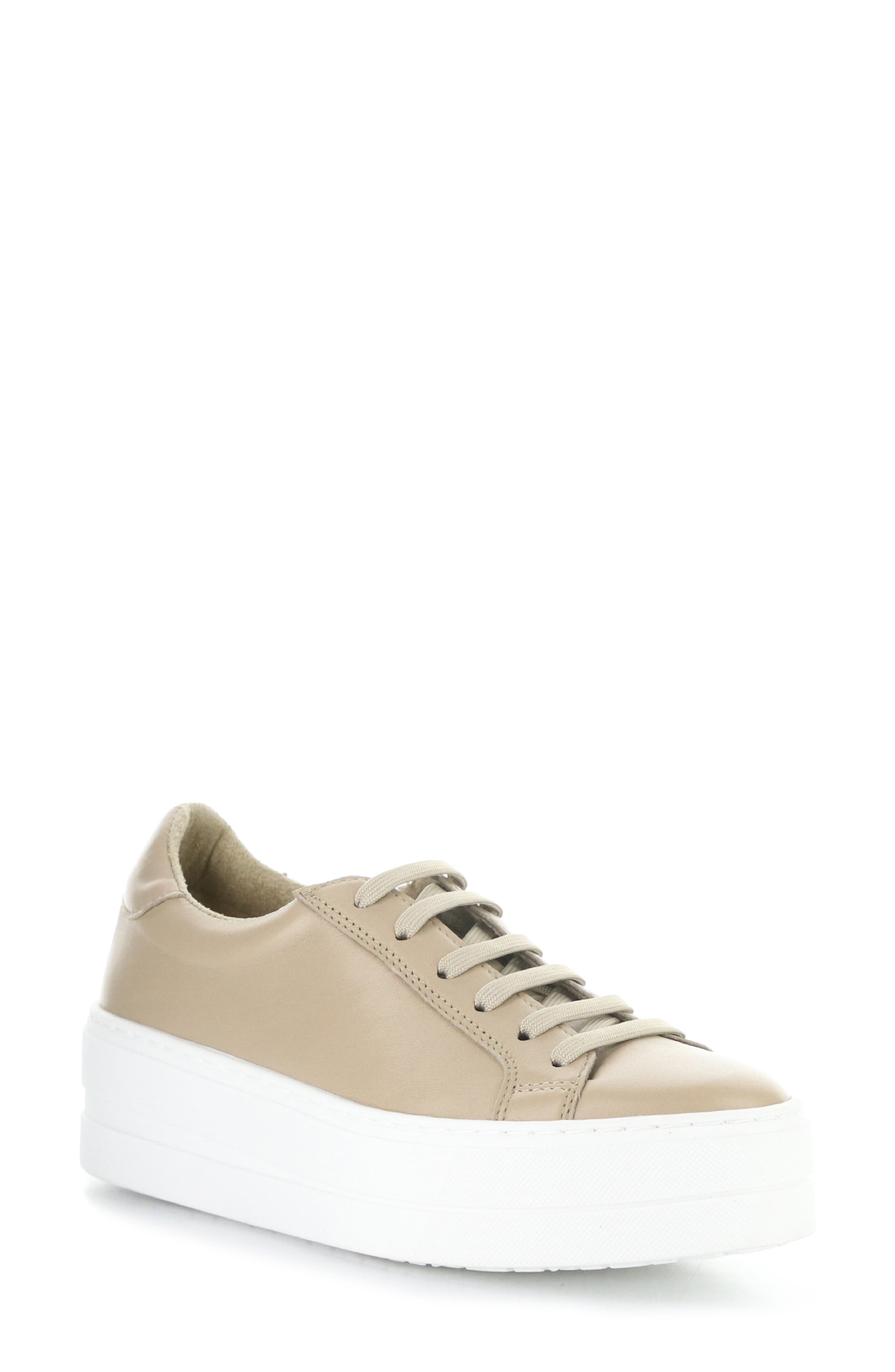 Bos. & Co. Maya Lace-Up Platform Sneaker, Main, color, Almondine