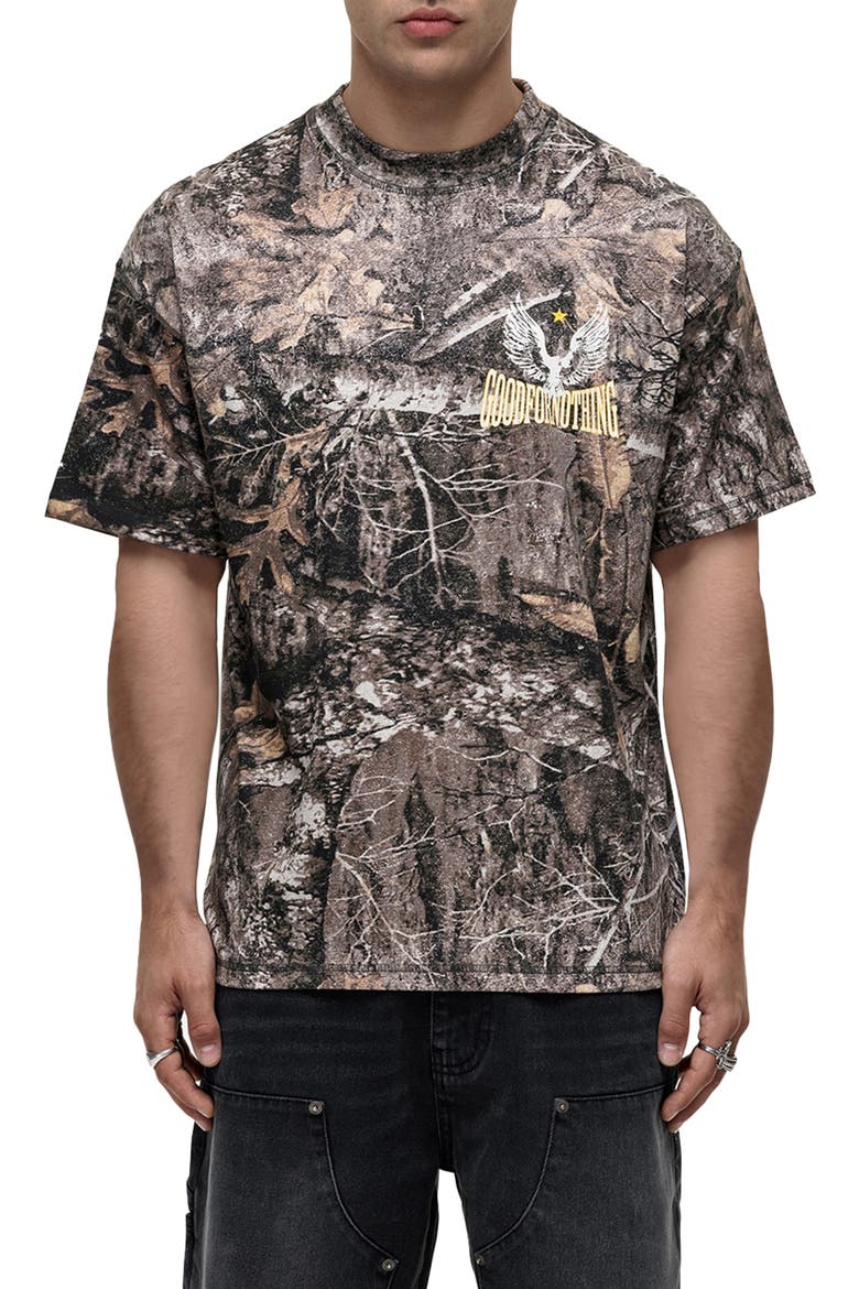 Arizona Woodland Camo T-shirt, Main, color, Green