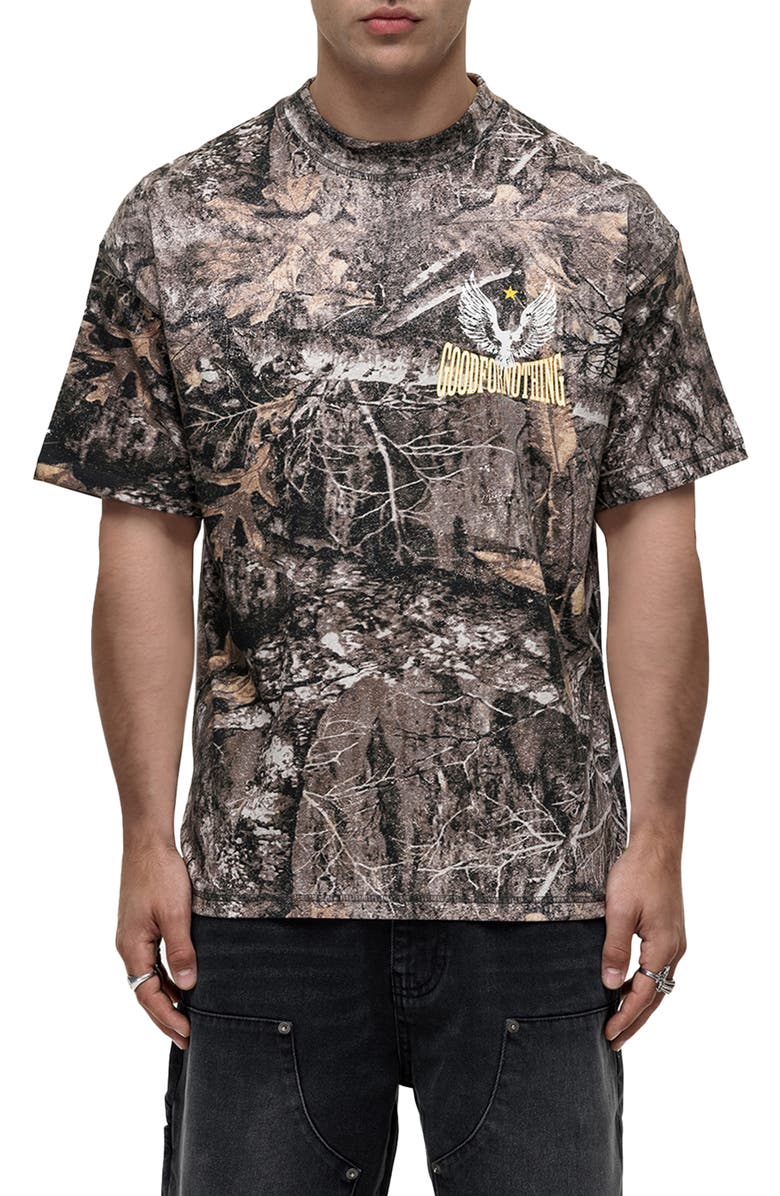 Good For Nothing Arizona Woodland Camo T-shirt, Main, color, Green
