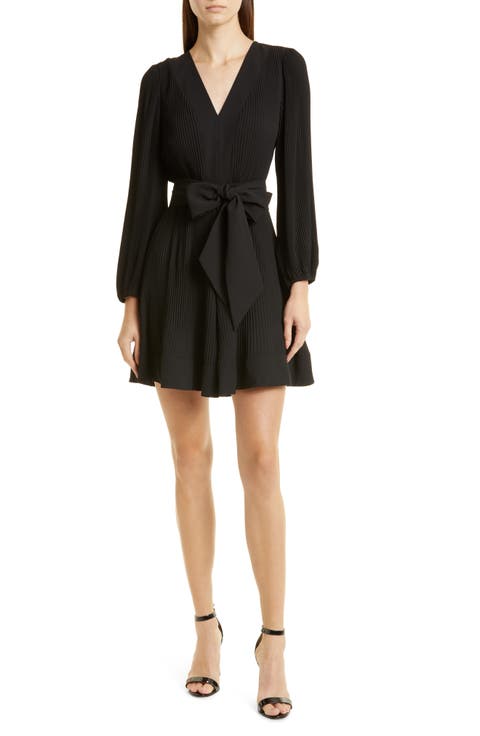 Liv Pleated Long Sleeve Dress