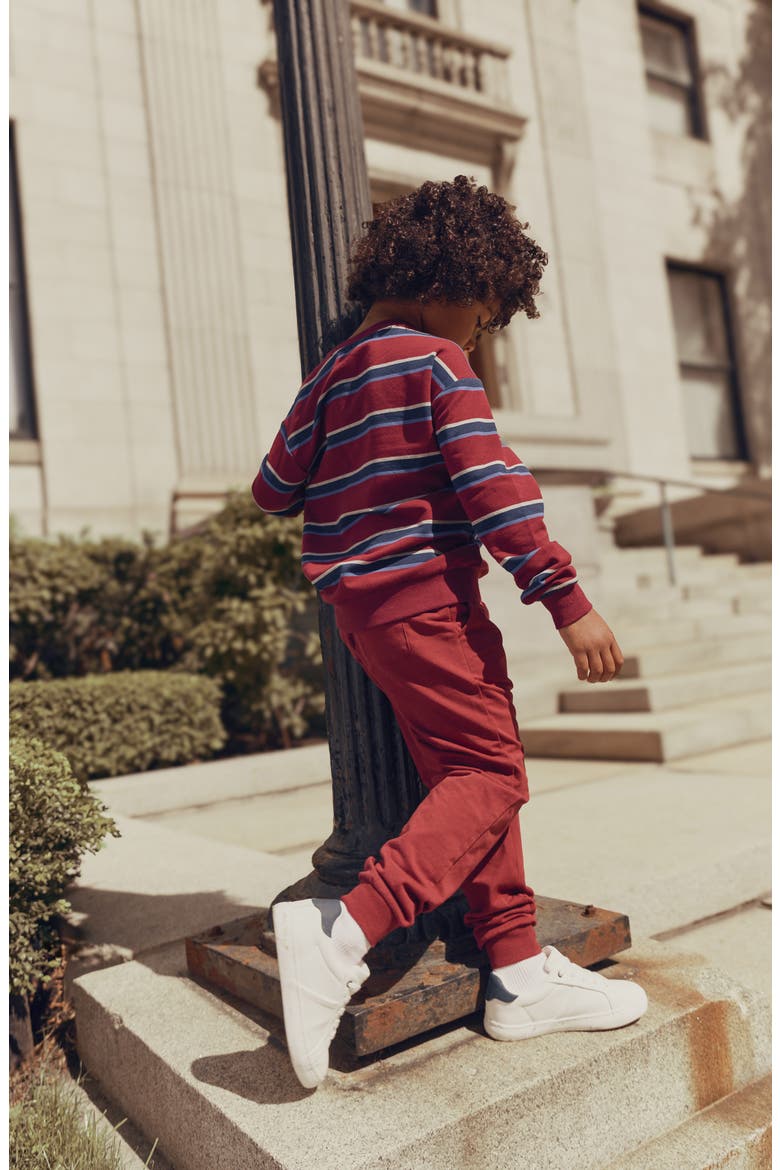 Kids' Knit Jogger Pants, Alternate, color, BURGUNDY