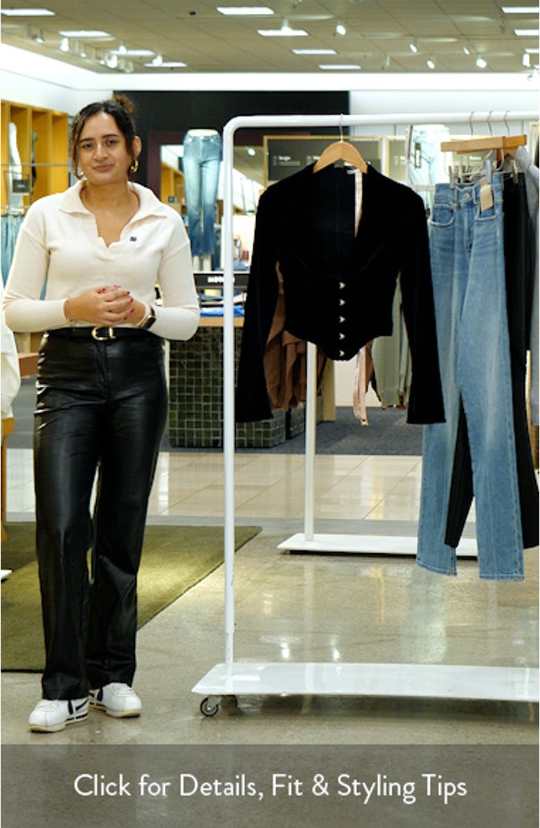 Leonora Stretch Velvet Corset Top, sales video thumbnail