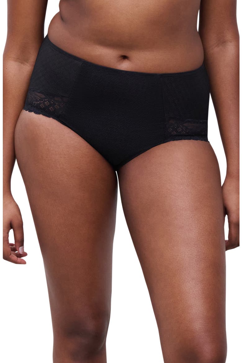Sublime High Waist Support Briefs, Main, color, BLACK