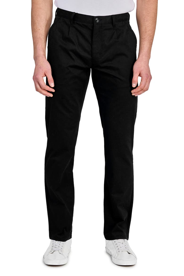Slim Fit Twill Chino Pants, Main, color, BLACK