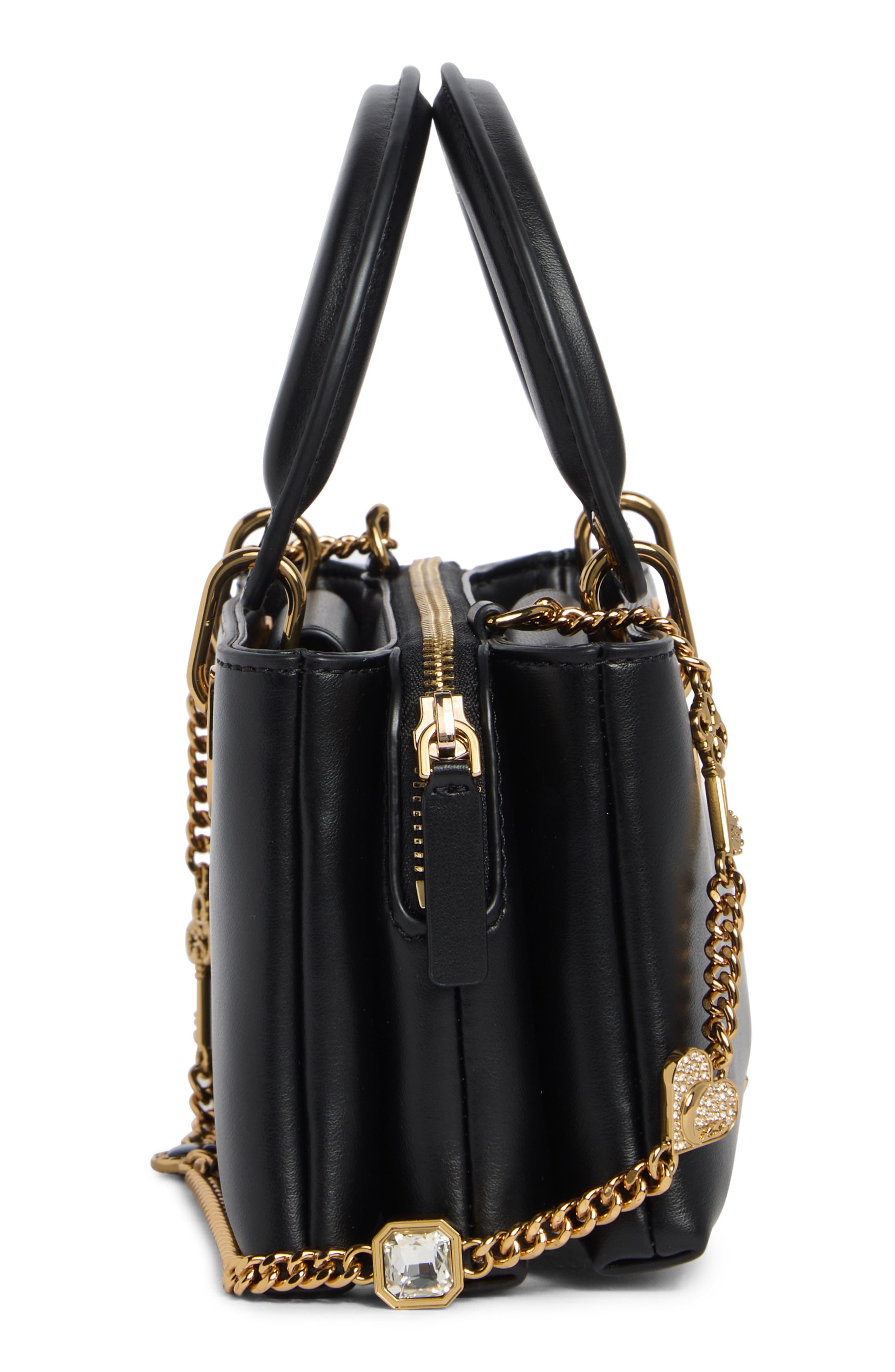 Benoite Shoulder Bag, Alternate, color, BLACK/ GOLD