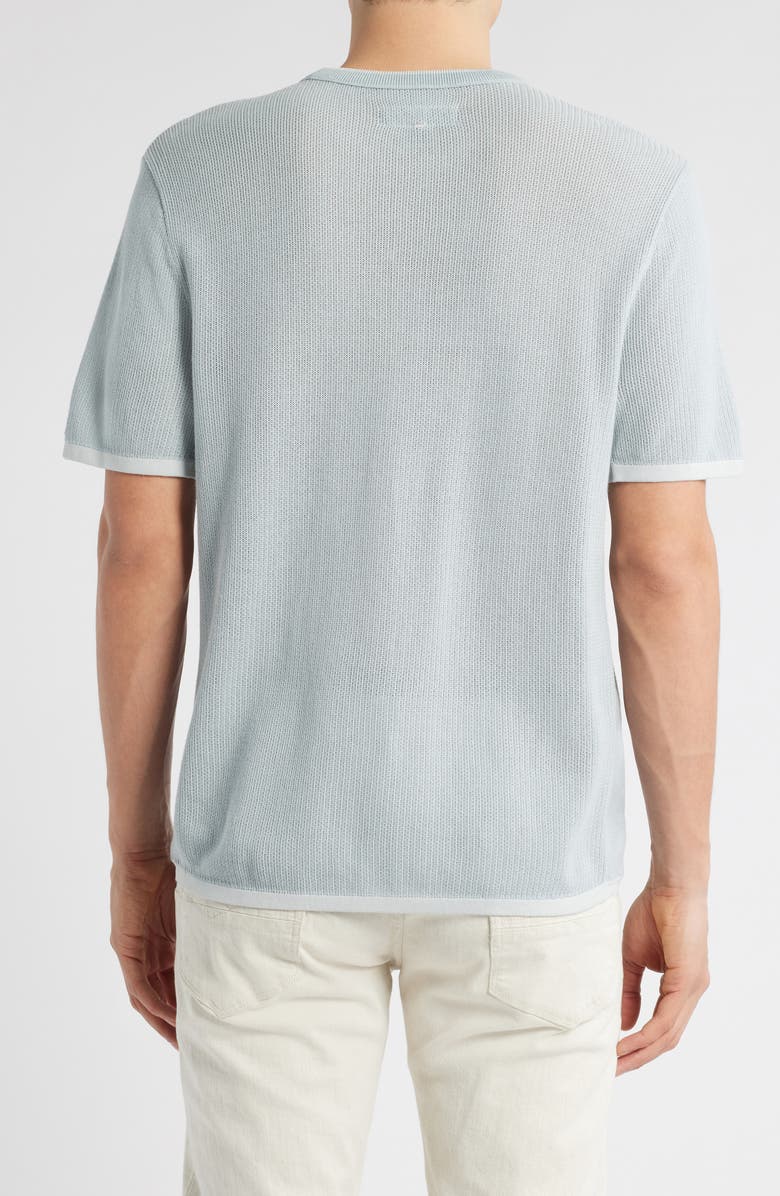 rag & bone Harvey Ringer Cotton Blend Mesh T-Shirt, Alternate, color, Light Blue