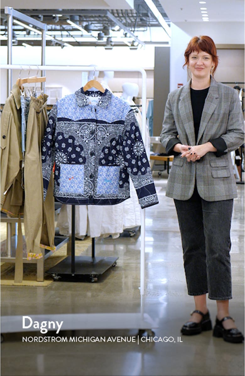 x Liberty London Mixed Print Quilted Jacket, sales video thumbnail