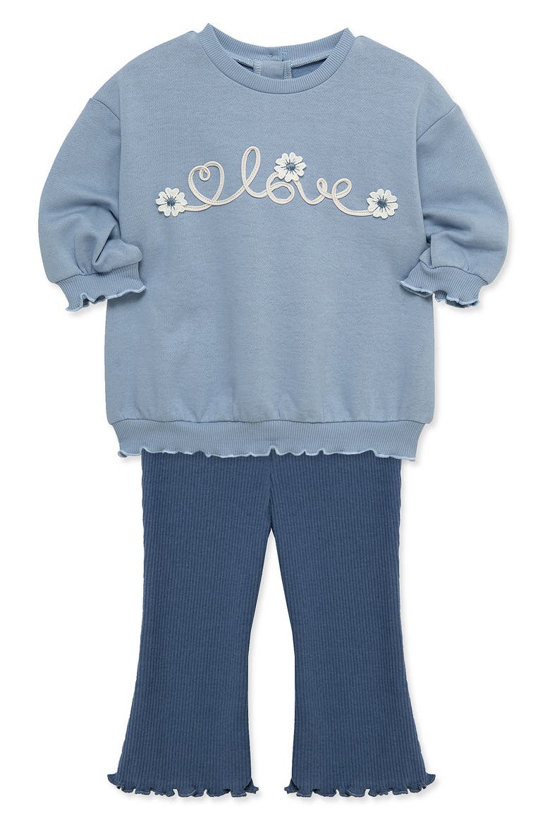Kids' Love Sweatshirt and Leggings Set, Alternate, color, BLUE