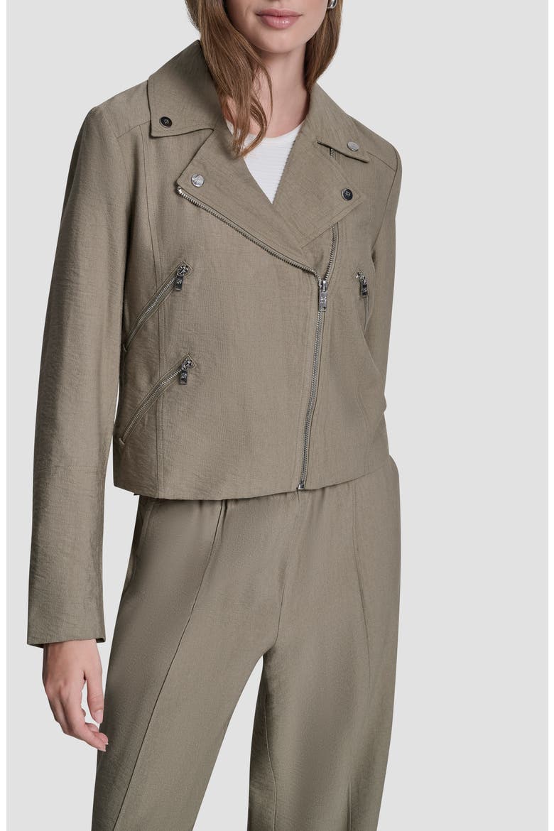 Crinkle Moto Jacket, Main, color, LIGHT FATIGUE