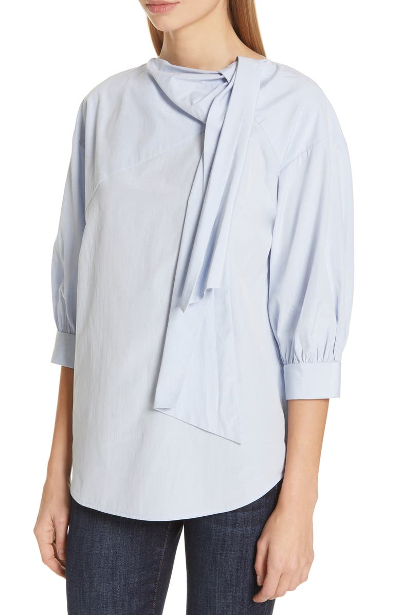 Lewit Tie Neck Blouse, Alternate, color, 