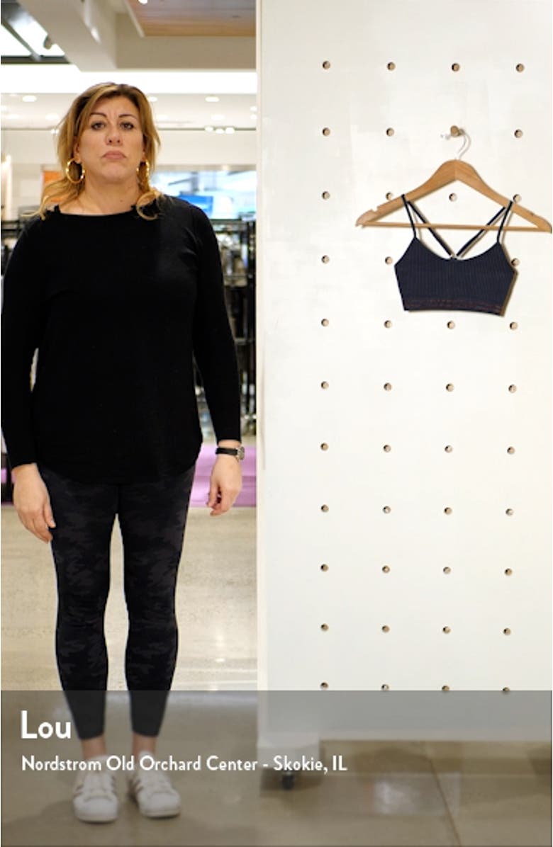 Metallic Rib Sports Bra, sales video thumbnail