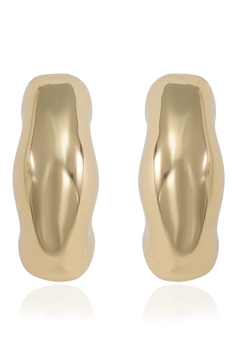 Wavy Hoop Earrings, Alternate, color, GOLD