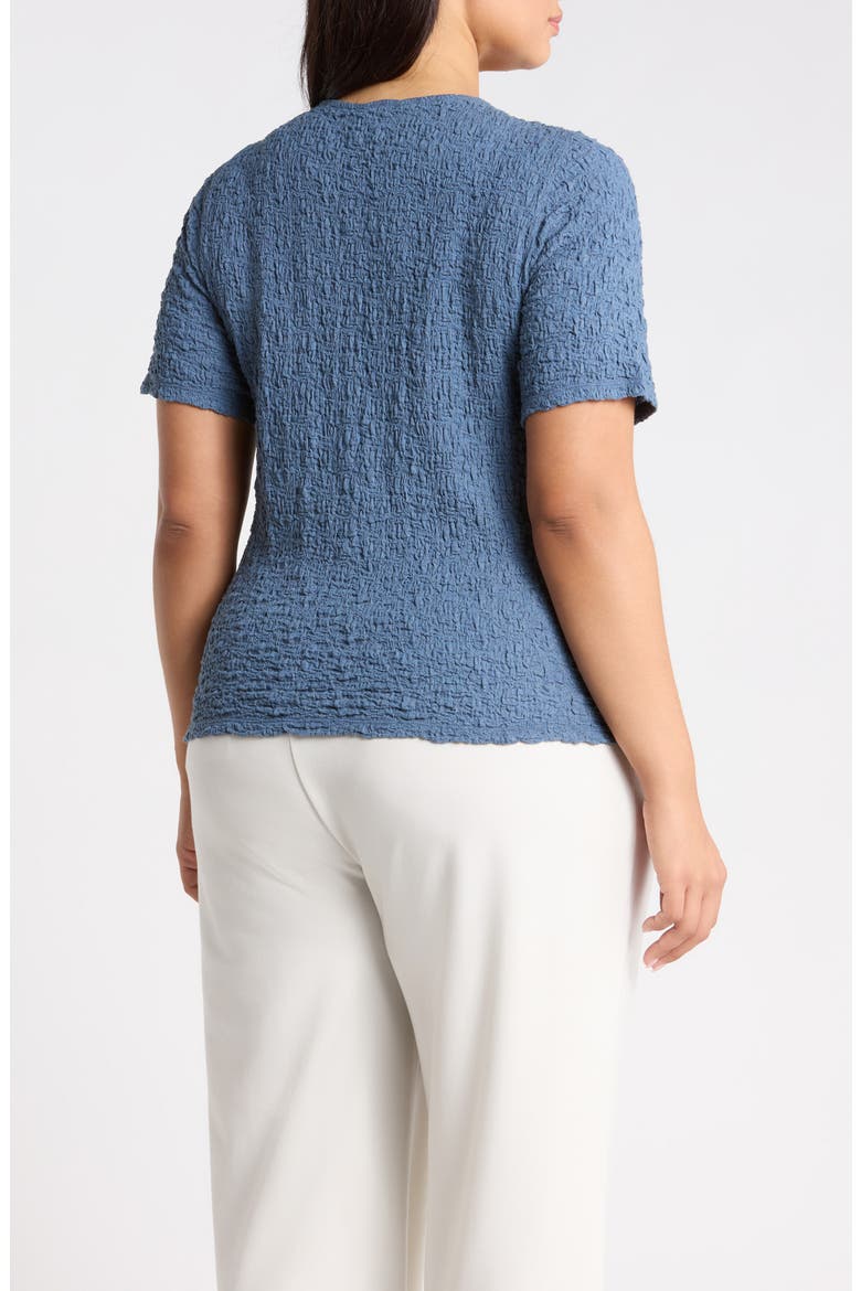 Crinkled Knit Organic Cotton Blend Top, Alternate, color, COLD SPRAY