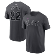 Nike Men's Nike Juan Soto Anthracite New York Mets City Connect Name & Number T-Shirt