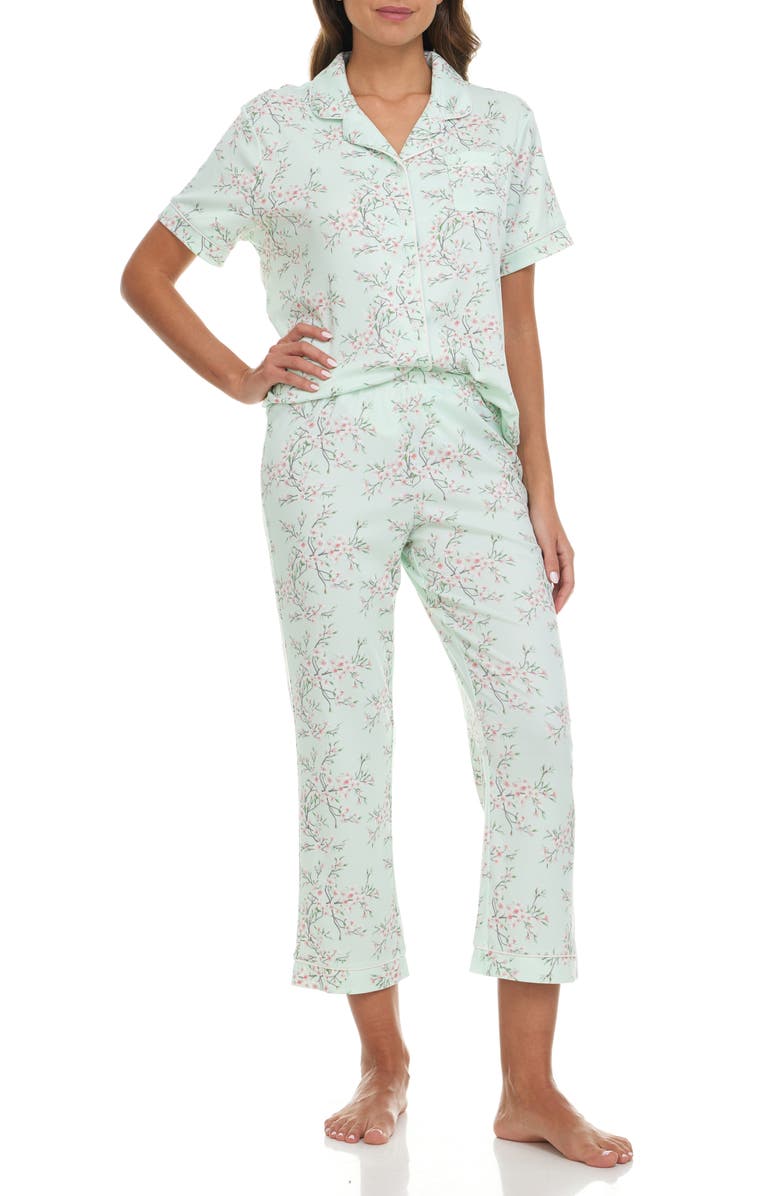 Flora By Flora Nikrooz Annie Rib Capri Pajama Set, Alternate, color, 