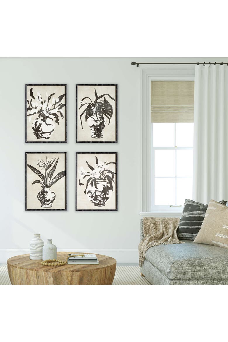 Chinoiserie Noir Prints Set Of 4, Alternate, color, Black