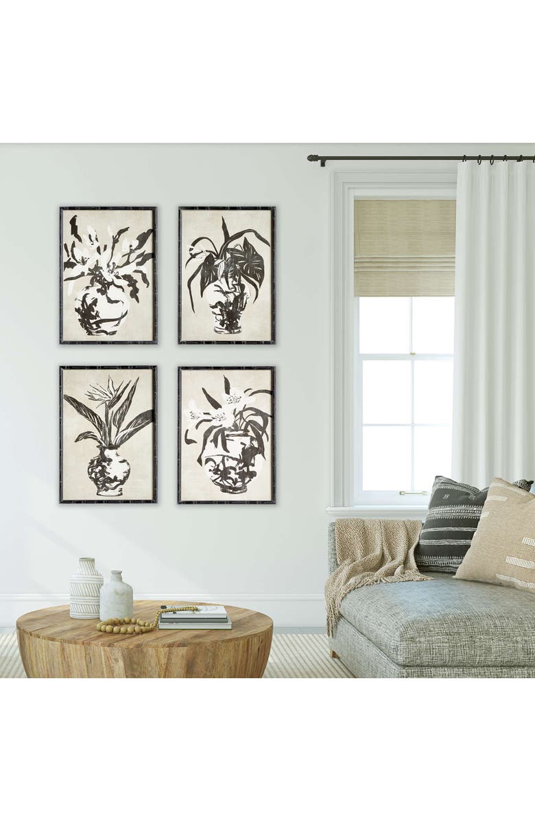 Napa Home & Garden Chinoiserie Noir Prints Set Of 4, Alternate, color, Black