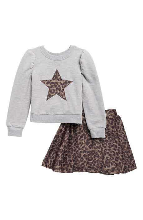 Kids' Star Sweatshirt and Skirt Set