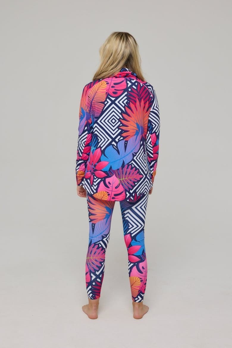 High Neck Baselayer Top Big Poppa Women's, Alternate, color, Pink, Geometric