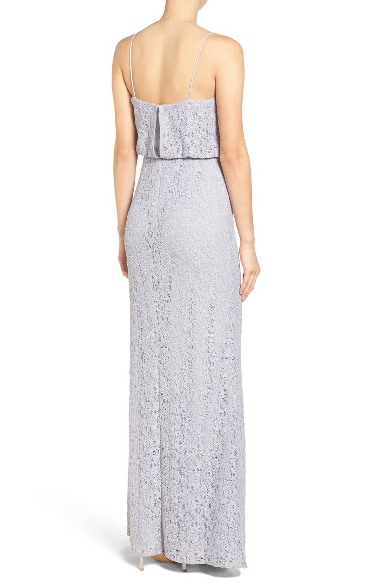 Adrianna Papell Lace Blouson Gown, Alternate, color, 