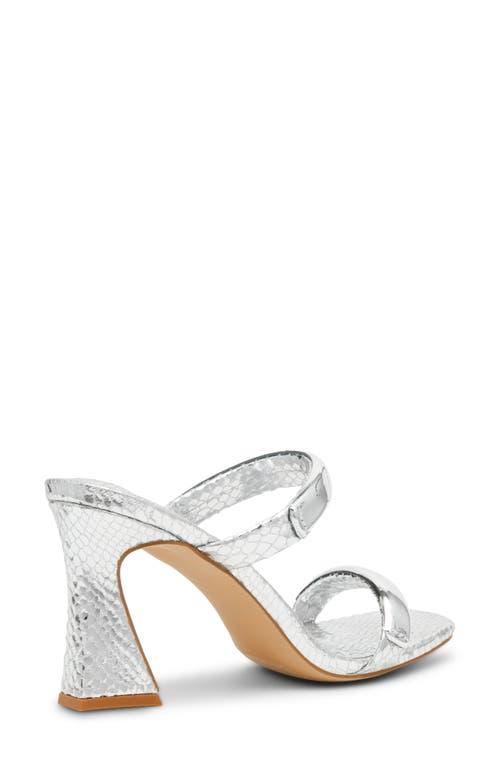 Dolce Vita Yorke Womens Faux Leather Metallic Heels In Silver Exotic