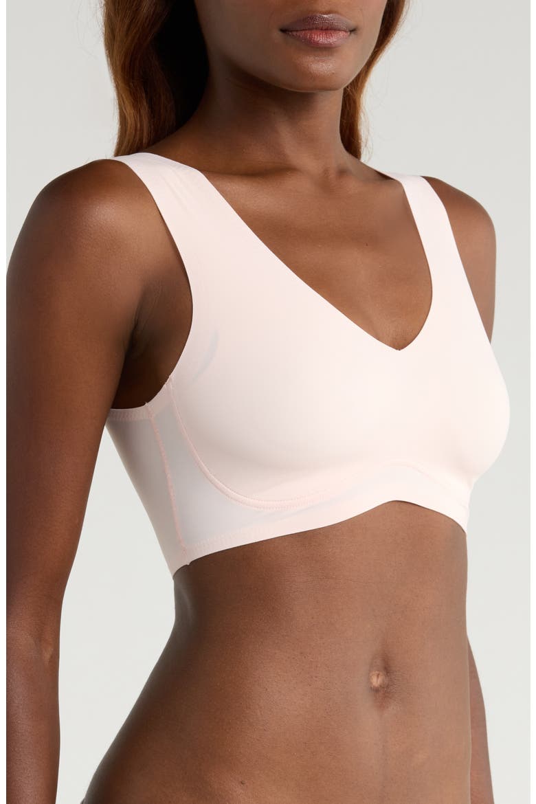 Body Lift V-Neck Bralette, Alternate, color, PEONY