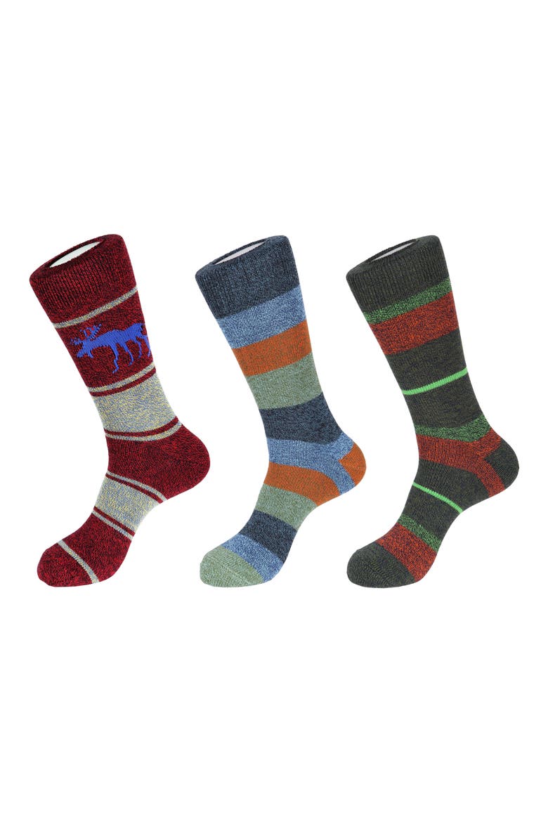 3-Pack Boot Socks, Main, color, MAROON GREEN BLUE