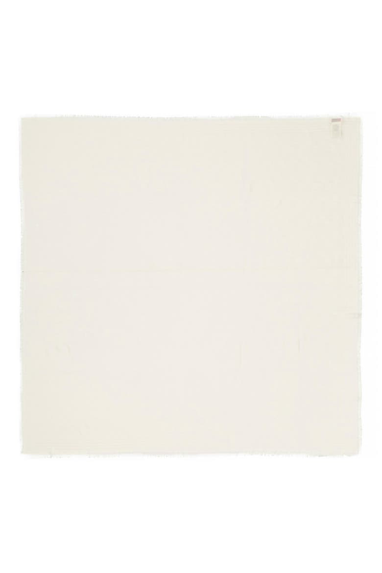 Skull Jacquard Wool Scarf, Alternate, color, 9200 IVORY