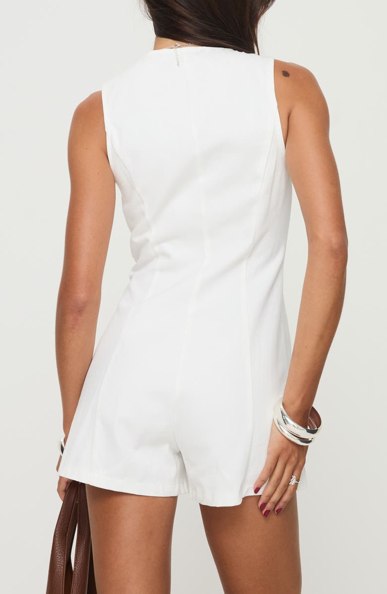 Princess Polly Damico Sleeveless Romper, Alternate, color, White