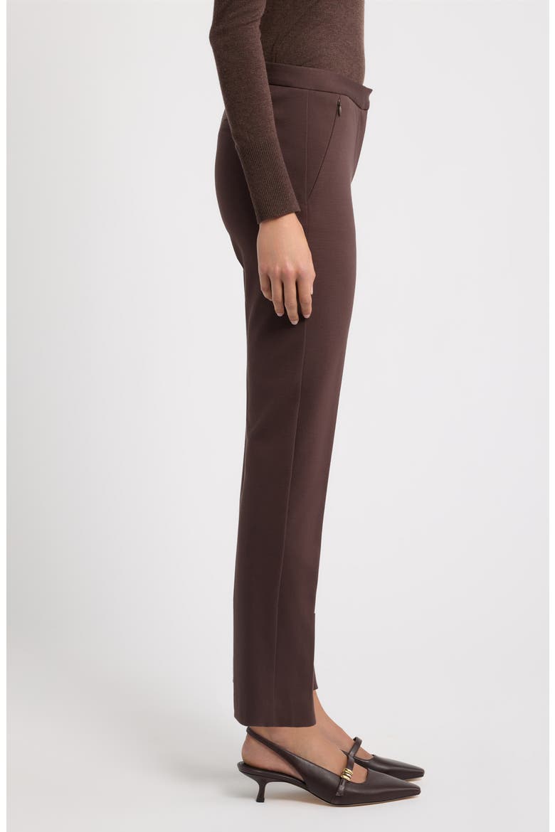 'Alexandra' Slim Leg Pants, Alternate, color, CHOCOLATE