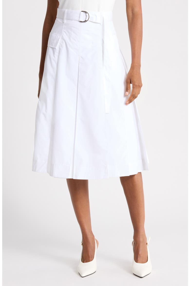 Belted Utility Maxi Skirt, Main, color, WHITE
