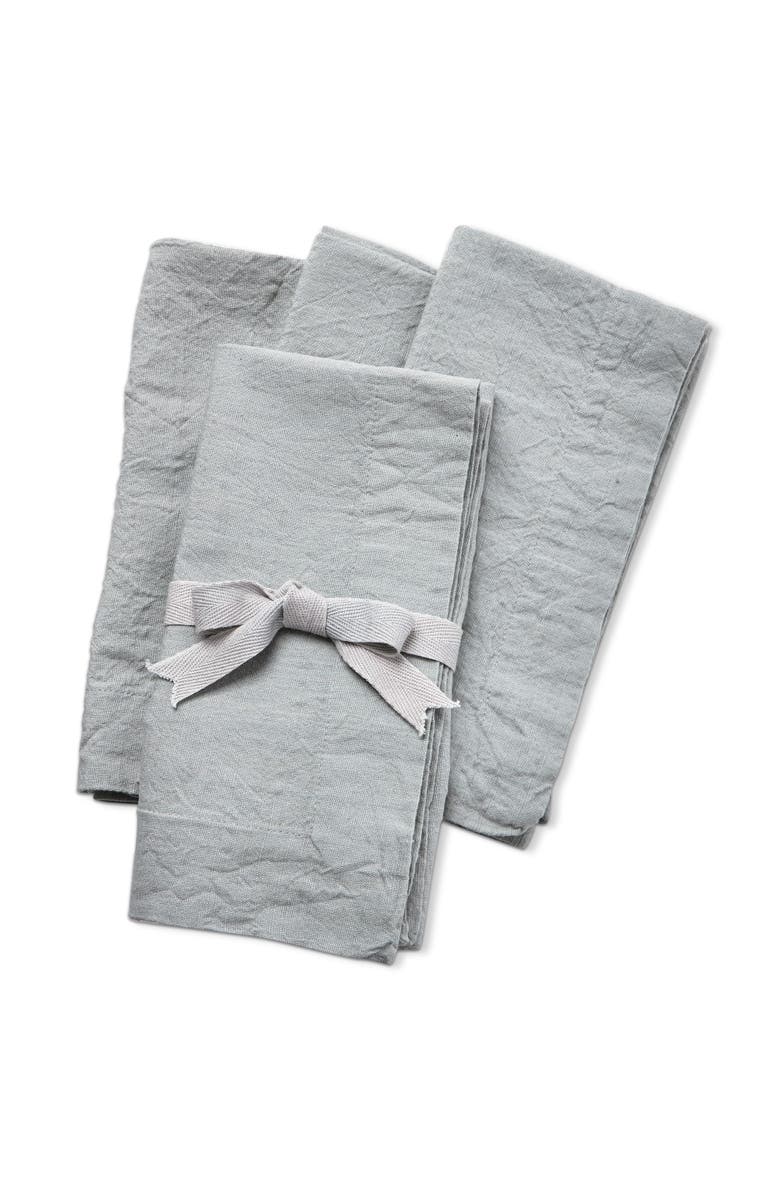tag Threads Slub Napkin Set of 4, Main, color, Gray