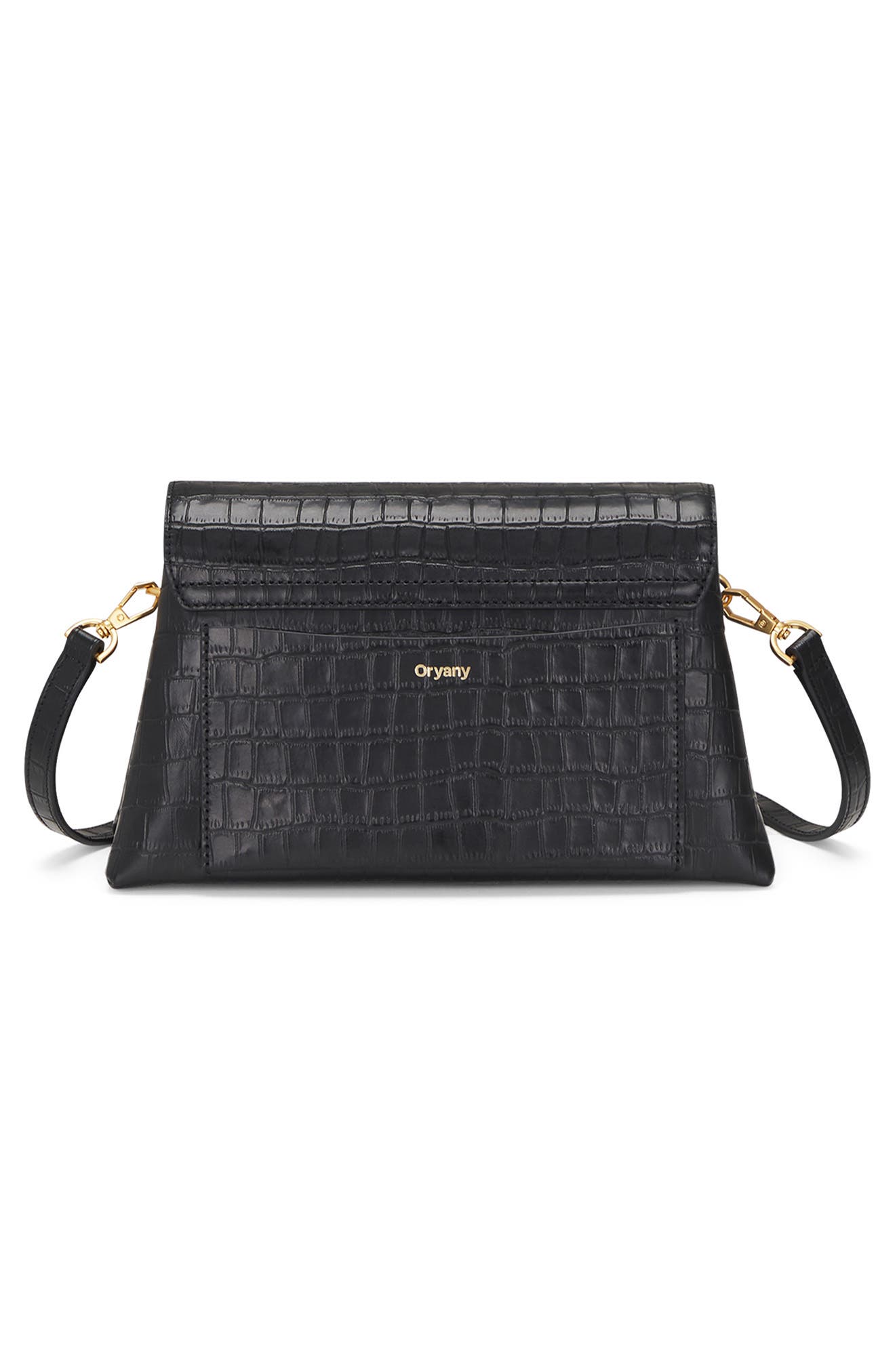 Oryany Lottie Croc Embossed Leather Crossbody Bag, Alternate, color, 