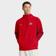 Nike Men's Nike Scarlet Ohio State Buckeyes Anorak Half-Zip Hoodie Jacket