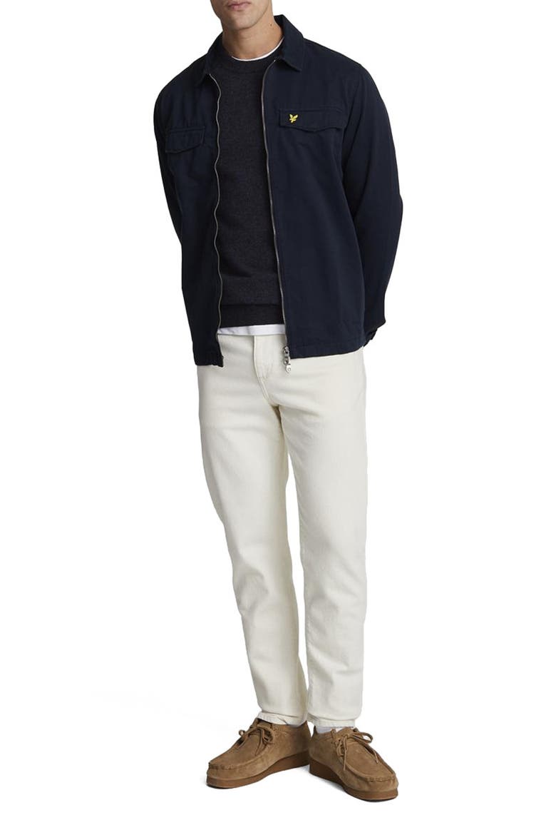 Lambswool Blend Crew Neck Sweater, Alternate, color, Dark Navy Marl