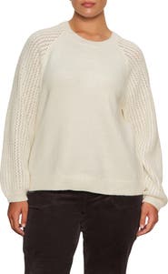 Sanctuary Cozy Moment Pointelle Sleeve Sweater