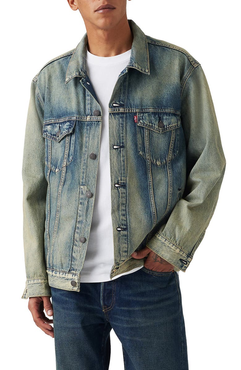 Levi's<sup>®</sup> Relaxed Fit Denim Trucker Jacket, Main, color,
