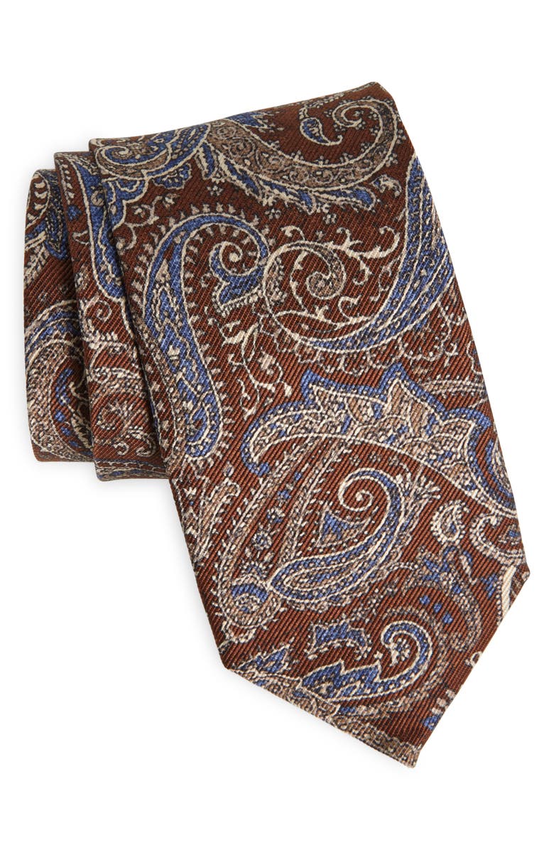 David Donahue Paisley Silk Tie, Main, color, 