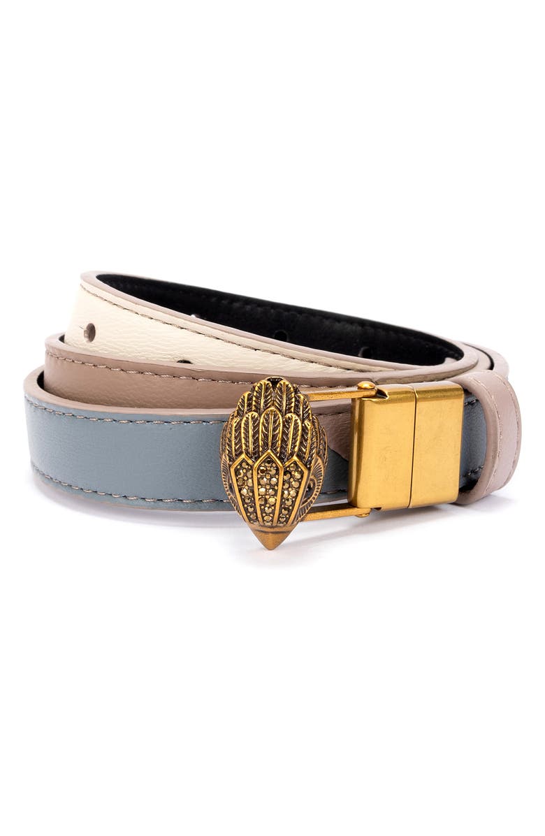 Kurt Geiger London Reversible Pieced Leather Belt, Main, color,