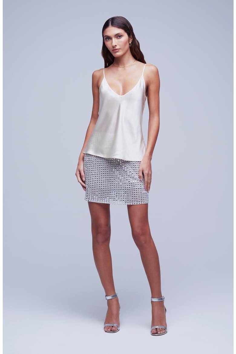 Lexi Silk Camisole, Alternate, color, PEARL