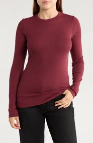 Nordstrom Everyday Stretch Pima Cotton Ribbed T-Shirt