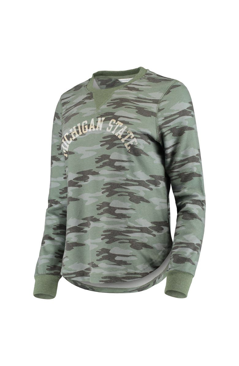 CAMP DAVID Women's Camo Michigan State Spartans Comfy Pullover Sweatshirt, Alternate, color,