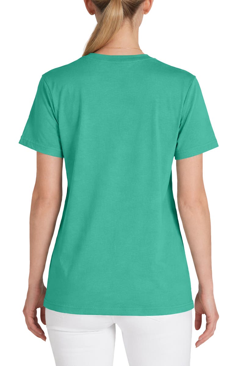Dalix Womens Lil Coffee Jersey Tee, Alternate, color, Teal