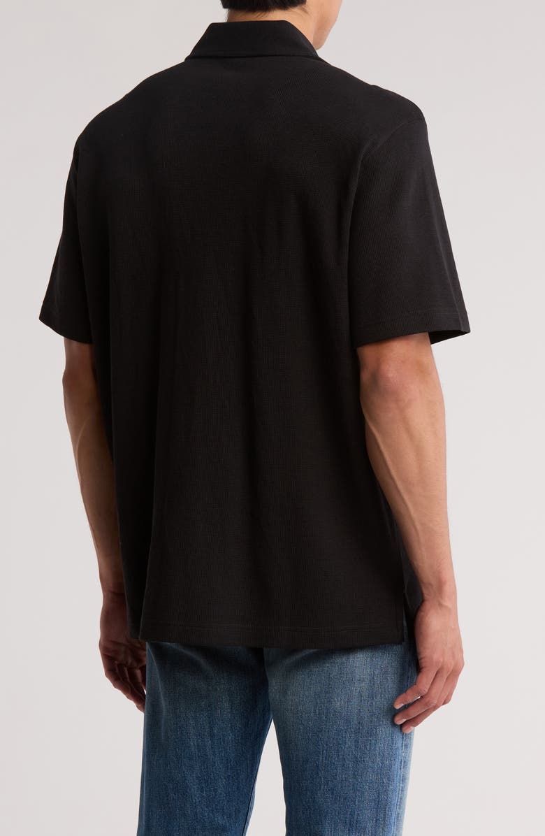 Abound Thermal Knit Camp Shirt, Alternate, color, Black