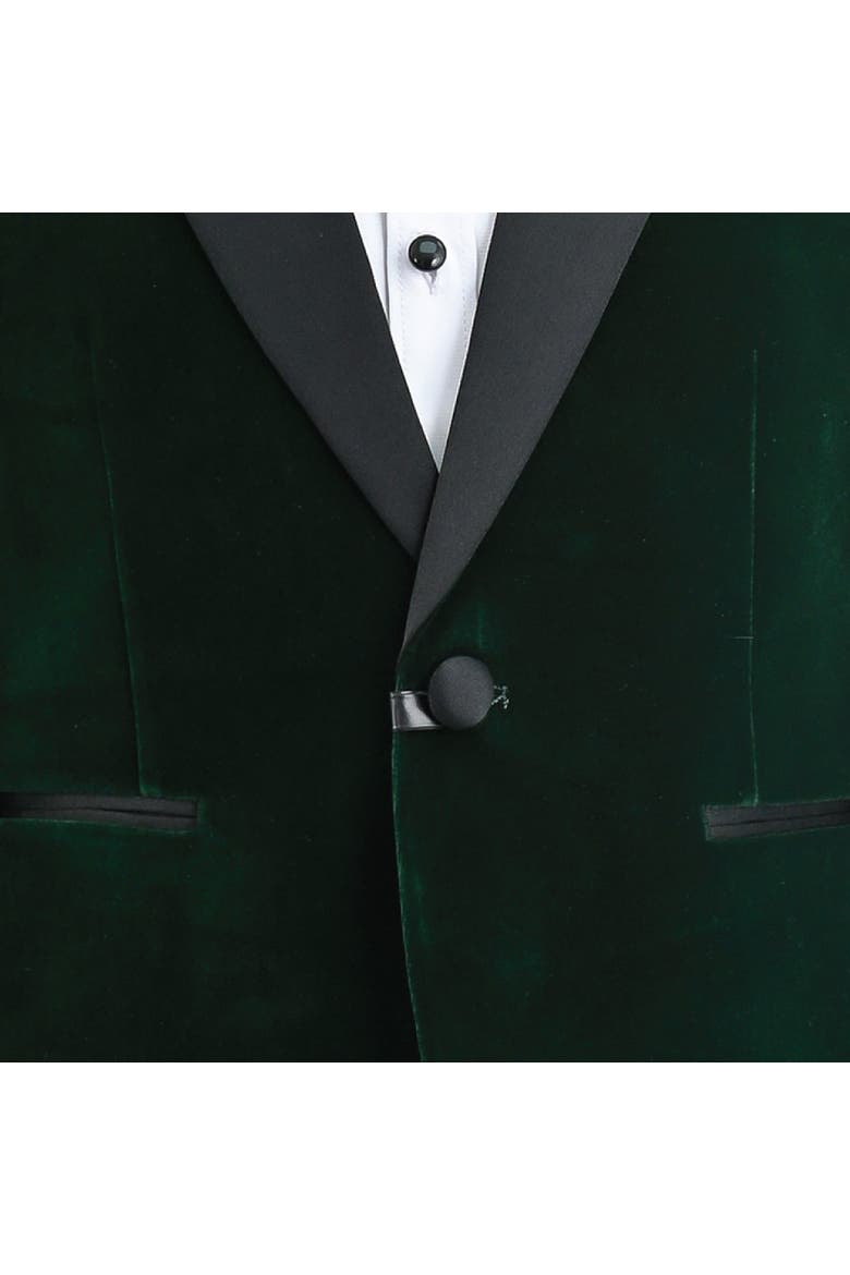 Velvet Suit with Peak Lapel, Alternate, color, Green