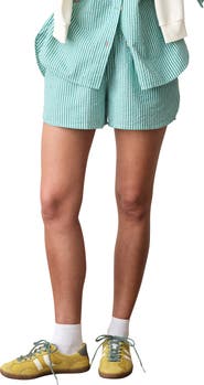 Marine Layer Isla Stripe Pull-On Seersucker Shorts