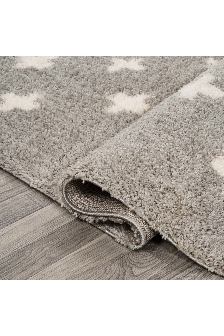 Cristo Berber Geometric Shag Area Rug, Alternate, color, Gray/Ivory