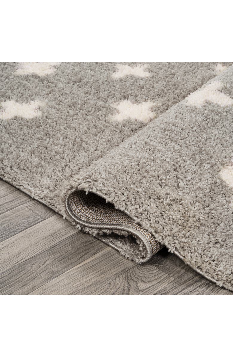 JONATHAN Y Cristo Berber Geometric Shag Area Rug, Alternate, color, Gray/Ivory