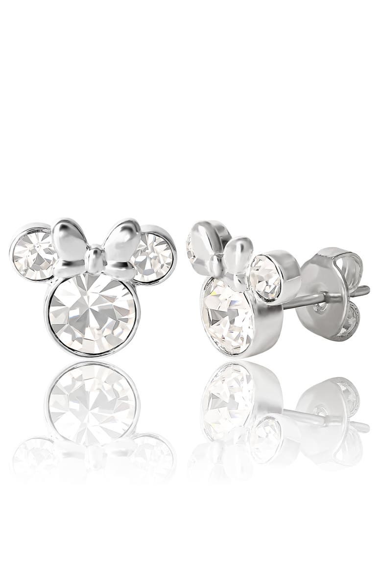 Disney Birthstone Stud Earrings, Alternate, color, April - Clear Crystal